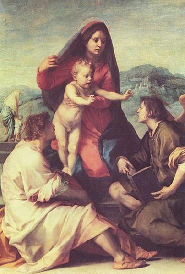  Madonna mit Heiligen und einem Engel